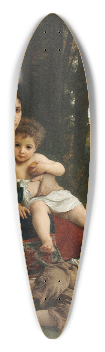 William Bouguereau - Rest 39.3 inch art pintail longboard deck