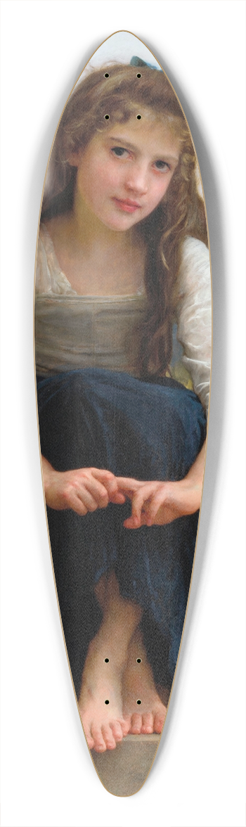 William Bouguereau - Rverie 39.3 inch art pintail longboard deck