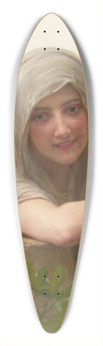 William Bouguereau - Souvenir 39.3 inch art pintail longboard deck