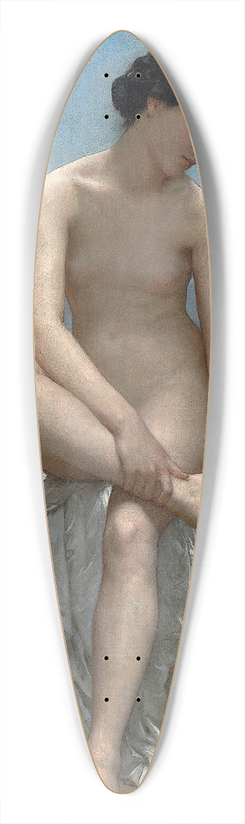 William Bouguereau - The Bather 39.3 inch art pintail longboard deck