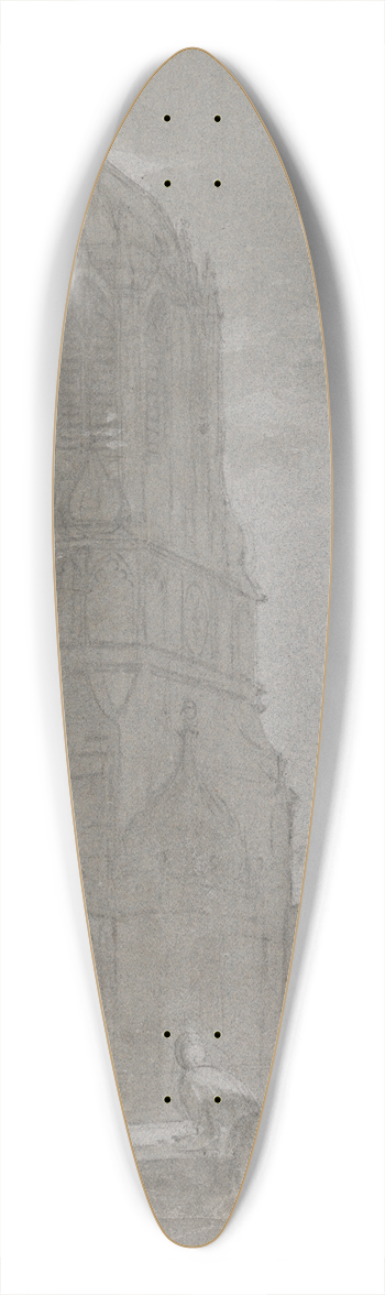 William Crotch - Tom Tower, Christ Church, Oxford 39.3 inch art pintail longboard deck
