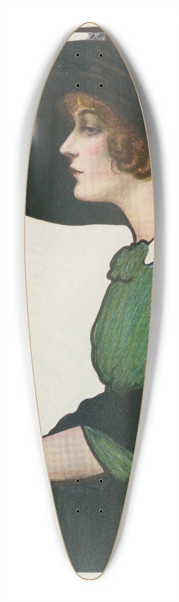 William Ely Hill - Meet me at the station 39.3 inch art pintail longboard deck