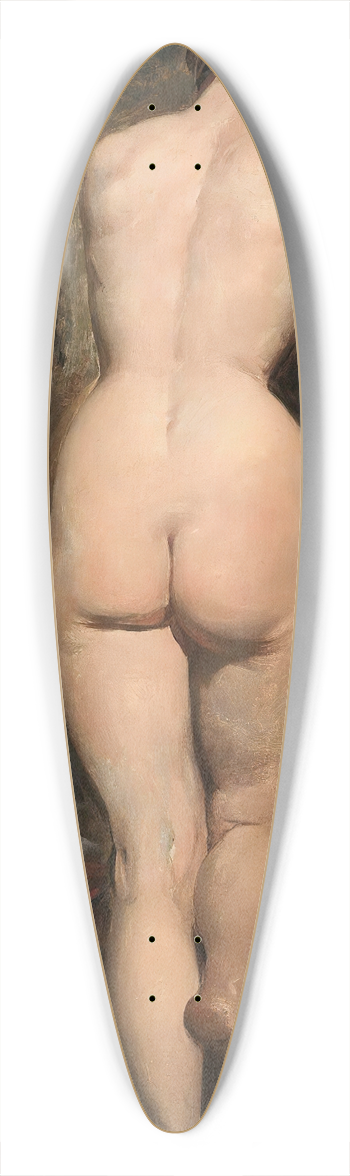 William Etty - Female nude, seen from behind 39.3 inch art pintail longboard deck
