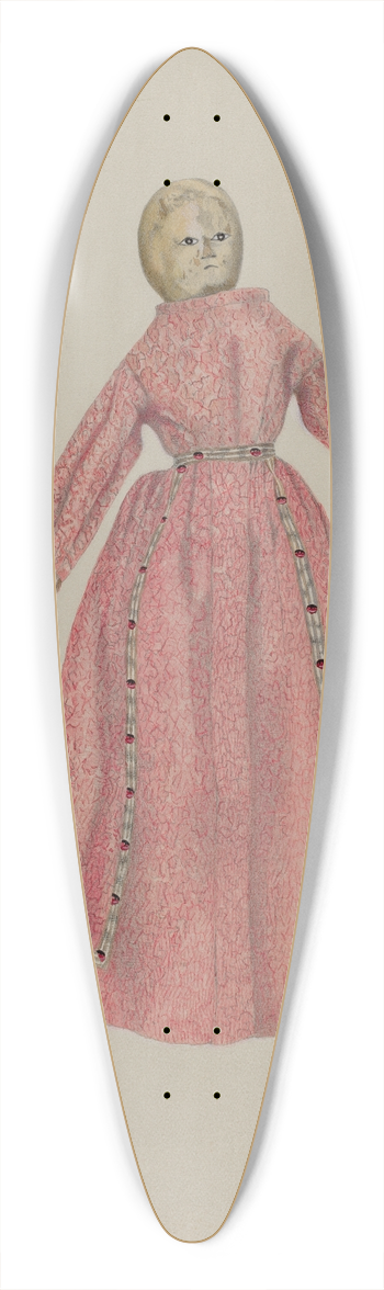 William Frank - Gingham Doll 39.3 inch art pintail longboard deck