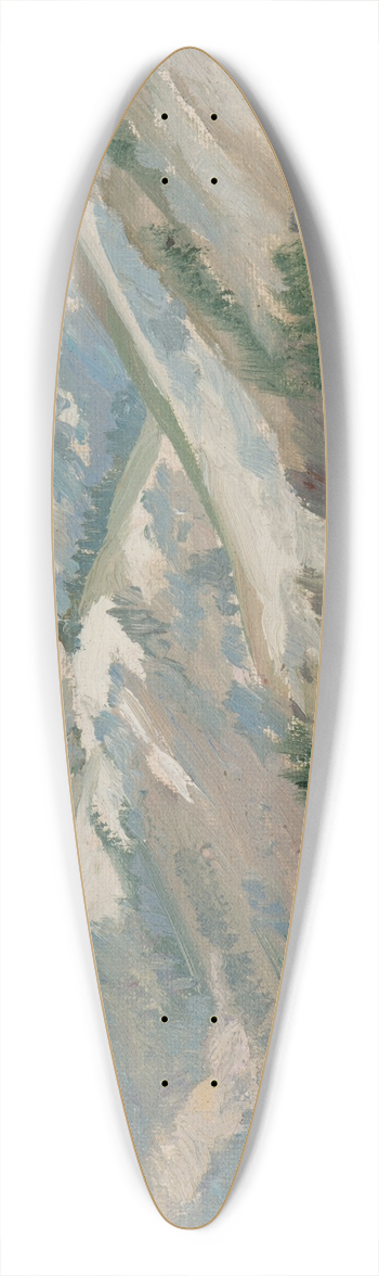 William Franklin Jackson - First Snow 39.3 inch art pintail longboard deck