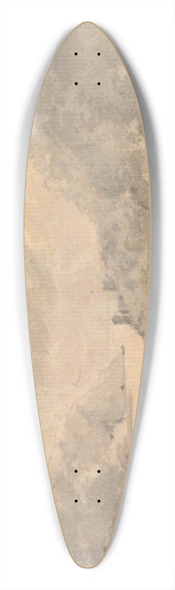 William Gilpin - Mountainous Landscape with a River 39.3 inch art pintail longboard deck