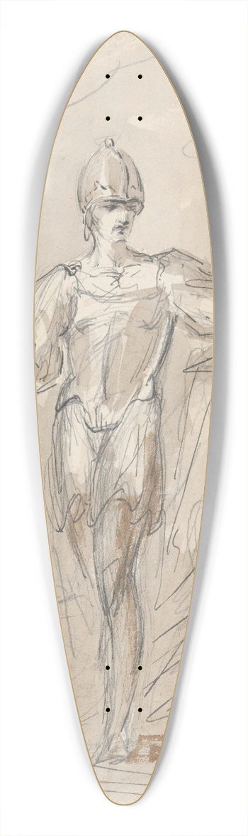 William Hamilton - A Soldier 39.3 inch art pintail longboard deck