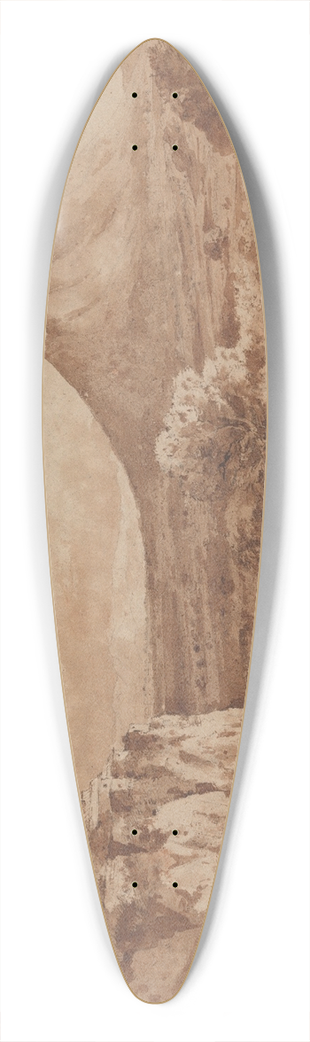 William Haygarth - Mount Soratte from Civita Castellana 39.3 inch art pintail longboard deck