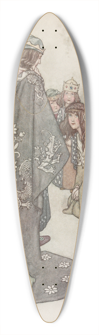 William Heath Robinson - We will bring him two little ones, a brother and a sister 39.3 inch art pintail longboard deck