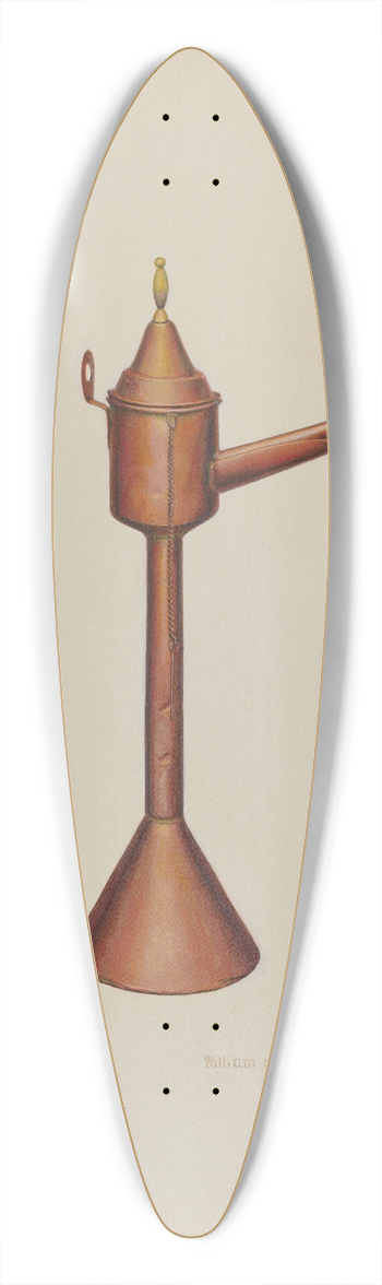William H. Edwards - Whale Oil Lamp 39.3 inch art pintail longboard deck