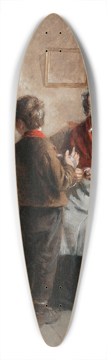 William Hemsley - Divided Attention 39.3 inch art pintail longboard deck