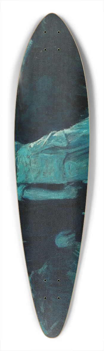 William Henry Dethlef Koerner - Moonlit Walk 39.3 inch art pintail longboard deck