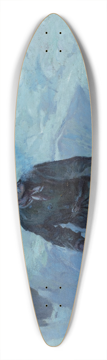 William Henry Dethlef Koerner - Shoveling Out 39.3 inch art pintail longboard deck