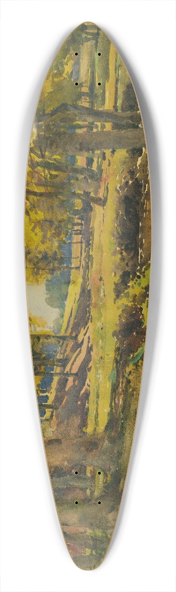 William Henry Holmes - Autumn In The Meadow Edge 39.3 inch art pintail longboard deck