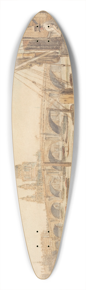William Henry Hunt - St. Pauls Cathedral and Blackfriars Bridge 39.3 inch art pintail longboard deck