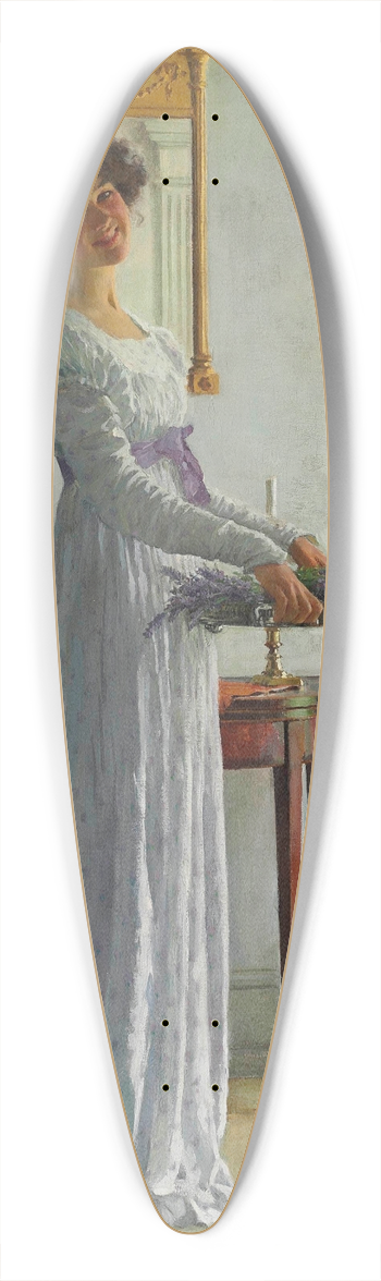William Henry Margetson - Fresh lavender 39.3 inch art pintail longboard deck
