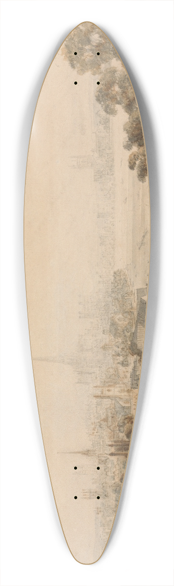 William Henry Pyne - Old London, View from St. James Park Looking East 39.3 inch art pintail longboard deck