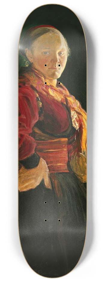 Halfdan Egedius - Portrait of Mari Clasen 8.25 inch art skate deck