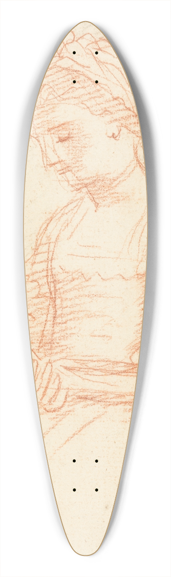 William Hoare of Bath - Seated Lady with Book 39.3 inch art pintail longboard deck