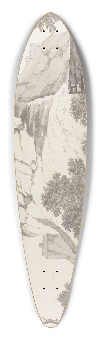 William Hodges - Original Drawings for Choix de Vues de LInde and Others Pl.37 39.3 inch art pintail longboard deck