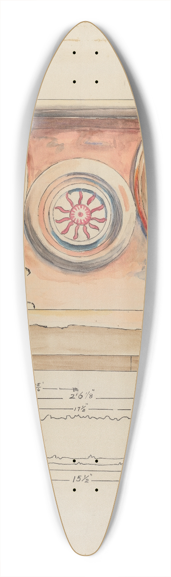 William Hoffman - Baptismal Font 39.3 inch art pintail longboard deck
