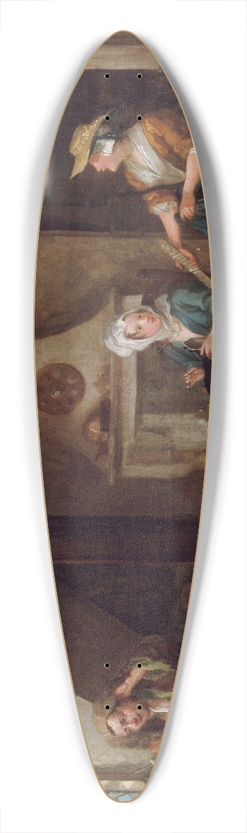 William Hogarth - The Distressed Poet 39.3 inch art pintail longboard deck
