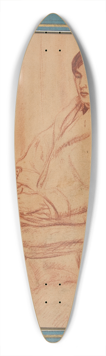 William James Glackens - EverettShinn 39.3 inch art pintail longboard deck