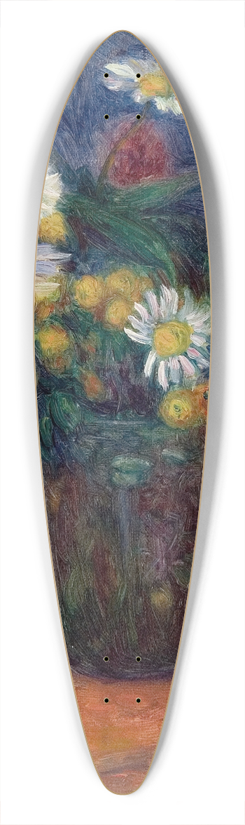 William James Glackens - Flowers 39.3 inch art pintail longboard deck