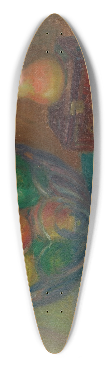 William James Glackens - Still Life With Japan Box 39.3 inch art pintail longboard deck