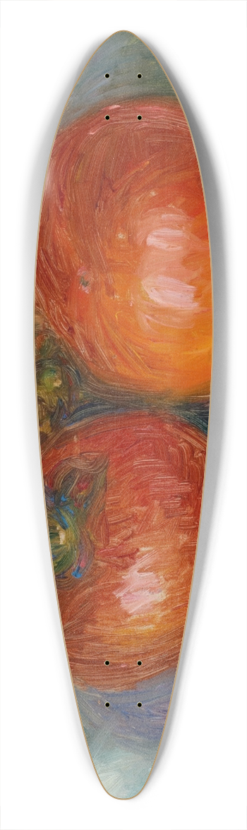 William James Glackens - Three Tomatoes 39.3 inch art pintail longboard deck