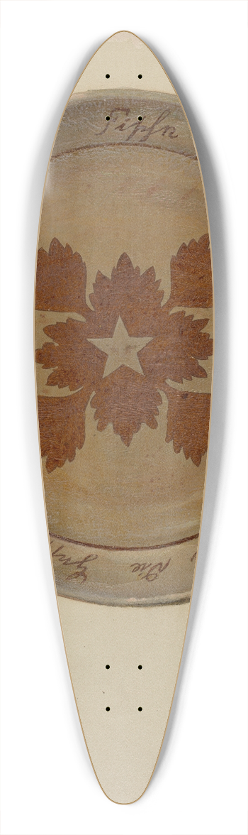 William L. Antrim - Pa. German Dish 39.3 inch art pintail longboard deck