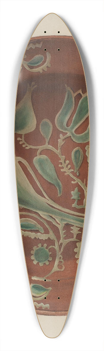 William L. Antrim - Plate 39.3 inch art pintail longboard deck