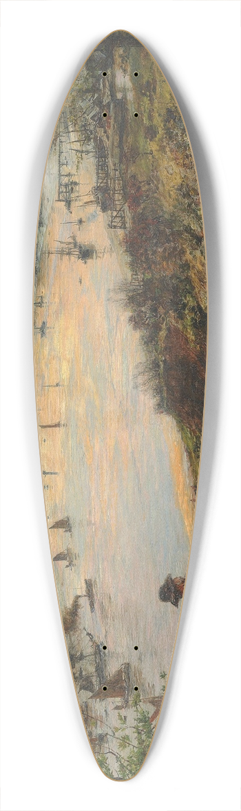 William Lionel Wyllie - Work-a-day England 39.3 inch art pintail longboard deck