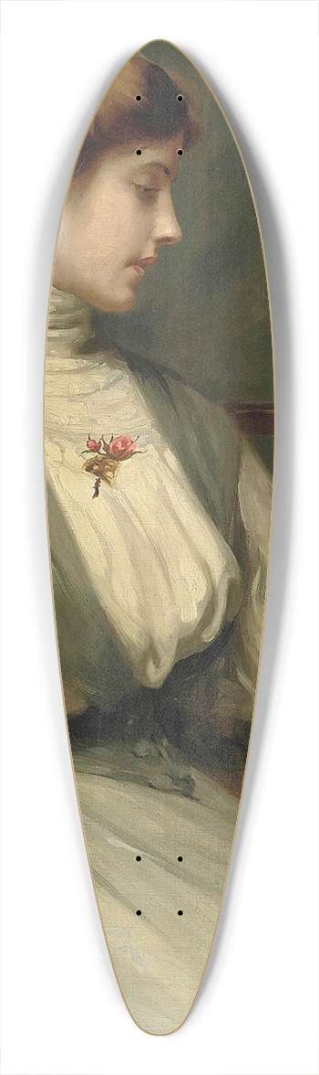 William Mainwaring Palin - Portrait of Nora Allen 39.3 inch art pintail longboard deck