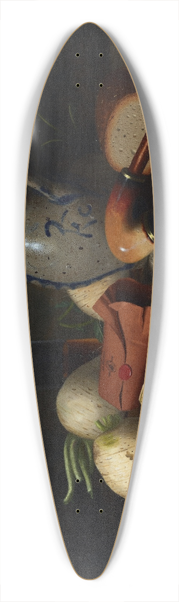 William Michael Harnett - Munich Still Life 39.3 inch art pintail longboard deck