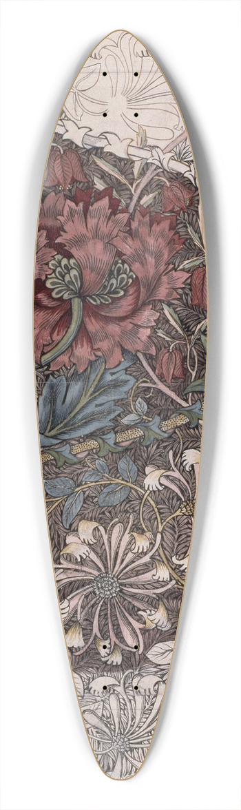 William Morris - Honeysuckle 39.3 inch art pintail longboard deck