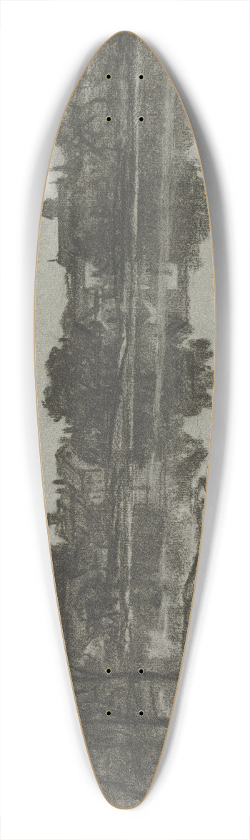 William Morris Hunt - North Easton, Massachusetts 39.3 inch art pintail longboard deck