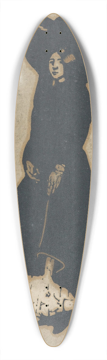 William Nicholson - L is for Lady. From; an Alphabet 39.3 inch art pintail longboard deck