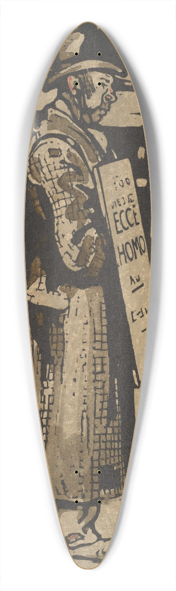 William Nicholson - Sandwich-Man 39.3 inch art pintail longboard deck