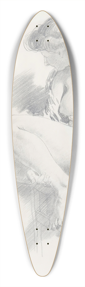William Orpen - Seated Nude 39.3 inch art pintail longboard deck