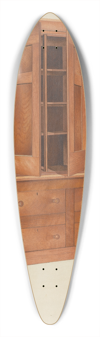 William Paul Childers - Shaker Cabinet 39.3 inch art pintail longboard deck