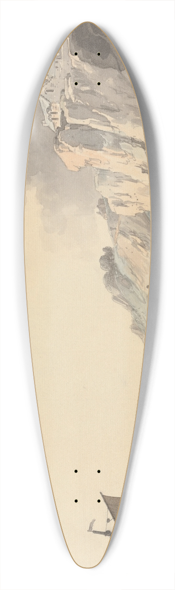 William Payne - Entrance to Stonehouse Creek, between Plymouth and Dock, Devon 39.3 inch art pintail longboard deck
