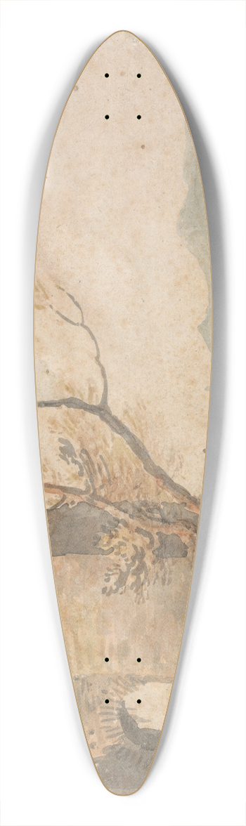 William Payne - Figures by a Ruined Arch 39.3 inch art pintail longboard deck