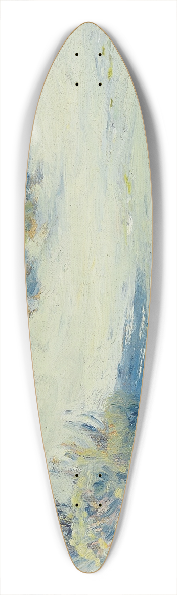 William Posey Silva - Opal Hues of Carmel 39.3 inch art pintail longboard deck
