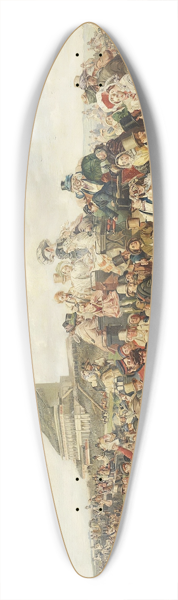 William Powell Frith - The Derby Day 39.3 inch art pintail longboard deck