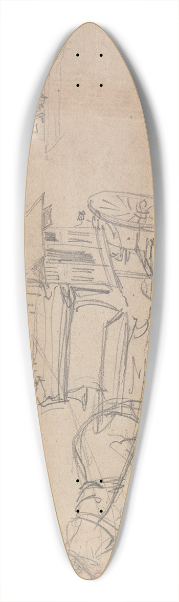 William Simpson - Dak Gharry 39.3 inch art pintail longboard deck