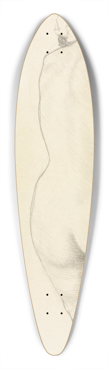 William Strang - Reclining Nude 39.3 inch art pintail longboard deck