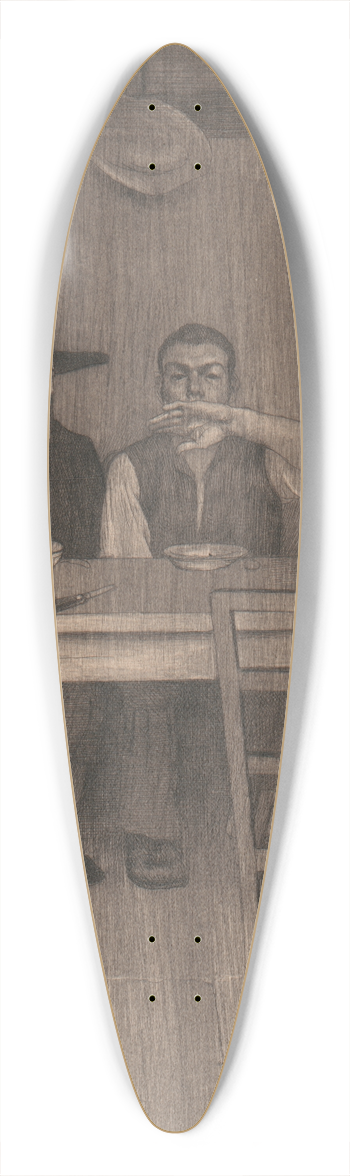 William Strang - The Soup Kitchen 39.3 inch art pintail longboard deck