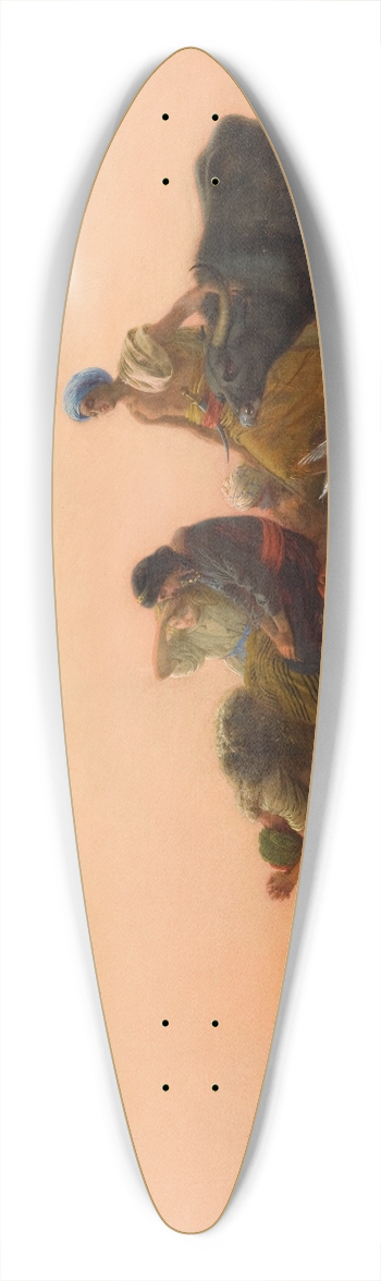 William Strutt - Jerusalem pilgrims 39.3 inch art pintail longboard deck