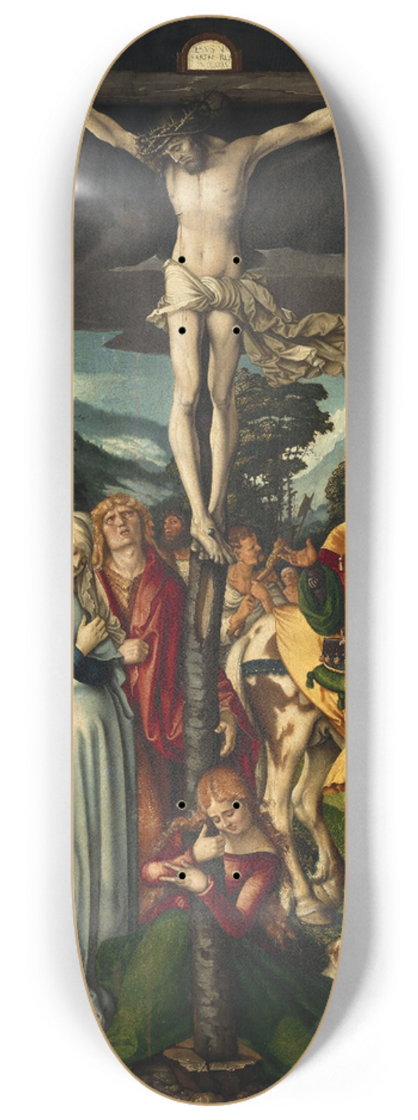Hans Baldung - The Crucifixion of Christ 8.25 inch art skate deck